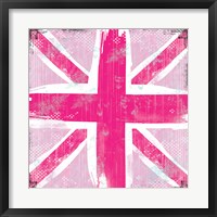 Union Jack Pink Framed Print