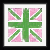 Union Jack Pink and Green Fine Art Print