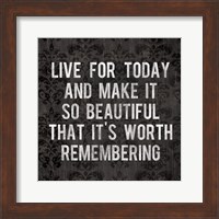 Live for Today 1 Fine Art Print