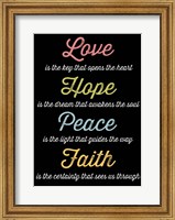 Love Hope Peace Faith 4 Fine Art Print
