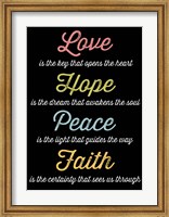 Love Hope Peace Faith 4 Fine Art Print