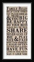 Family Rules 7 Framed Print