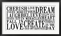 Cherish Live Dream 1 Fine Art Print