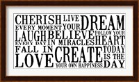 Cherish Live Dream 1 Fine Art Print