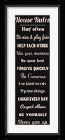 House Rules 3 Framed Print