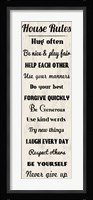 House Rules 4 Framed Print
