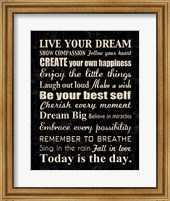 Live Your Dream 7 Fine Art Print