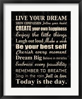 Live Your Dream 7 Fine Art Print