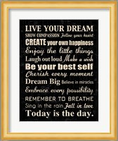 Live Your Dream 7 Fine Art Print