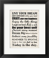Live Your Dream 8 Fine Art Print