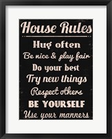 House Rules 1 Fine Art Print