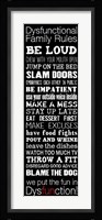 Dysfunctional Family Rules 2 Fine Art Print