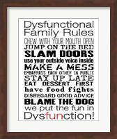 Dysfunctional Family Rules 3 Fine Art Print