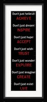 Achieve Inspire Accept 2 Framed Print