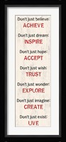 Achieve Inspire Accept 3 Framed Print