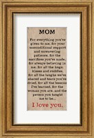 Mom I Love You 3 Fine Art Print