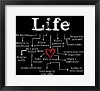 Life Chart 2 Framed Print