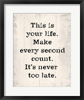 Make Every Second Count Fine Art Print