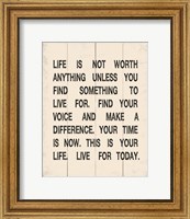 Life is not Worth Anything 1 Fine Art Print