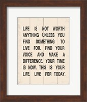 Life is not Worth Anything 1 Fine Art Print