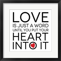 Love is Just A Word 1 Fine Art Print