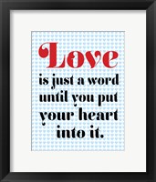 Love is Just A Word 2 Fine Art Print