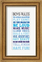 Boys Rules Fine Art Print