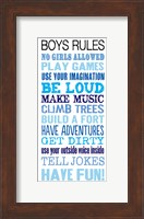 Boys Rules Fine Art Print