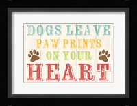 Dogs Leave Paw Prints 1 Framed Print