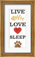 Live Love Sleep Fine Art Print