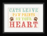 Cats Leave Paw Prints 1 Framed Print