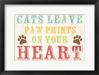 Cats Leave Paw Prints 1 Framed Print