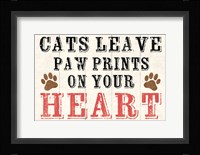Cats Leave Paw Prints 2 Framed Print