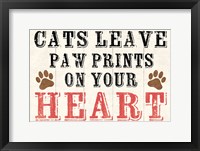 Cats Leave Paw Prints 2 Framed Print