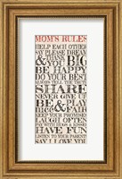 Mom's Rules Fine Art Print