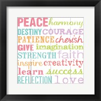Peace Harmony Destiny Framed Print