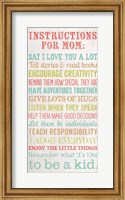 Instructions for Mom Fine Art Print