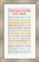 Instructions for Mom Fine Art Print