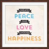 Peace Love Happiness Fine Art Print