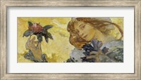 Woman with Rose Fine Art Print