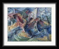 Horse, Horseman and Group of Houses Fine Art Print