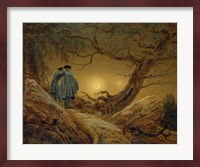 Two Men Observing the Moon, 1819-1820 Fine Art Print