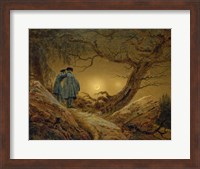 Two Men Observing the Moon, 1819-1820 Fine Art Print