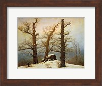 Megalithic Cairn in the Snow, c. 1820 Fine Art Print