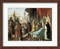 The Return of Columbus, Audience before King Ferdinand and Isabella of Spain, 1839 Fine Art Print