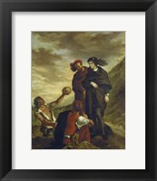 Hamlet and Horatio in the Cemetery, 1839 Fine Art Print