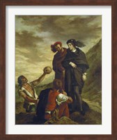 Hamlet and Horatio in the Cemetery, 1839 Fine Art Print