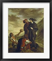Hamlet and Horatio in the Cemetery, 1839 Framed Print