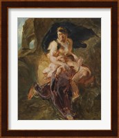 Medea about to Kill her Children Fine Art Print