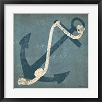 Nautical Anchor Blue Fine Art Print